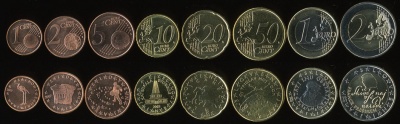 Словения. Набор евро (8 монет. 2 биметалла) 2007