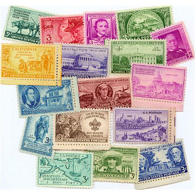 США. Набор памятных марок. 1949-50 (17 шт., Негашенные)