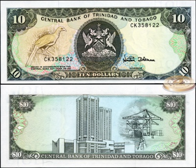 Тринидад и Тобаго. 10 долларов (Unc) 1985