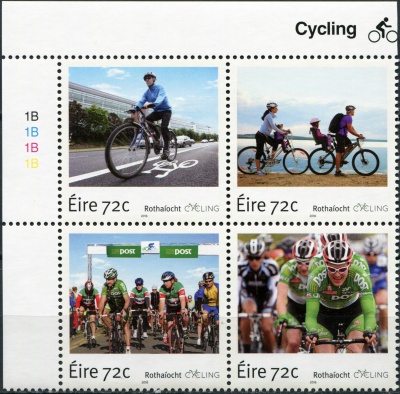 Ирландия. 2016. Велоспорт в Ирландии (Квартблок. MNH OG)