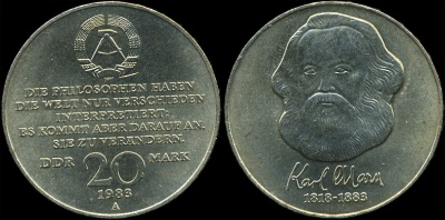 Германия (ГДР). 20 марок. 1983 (Unc)