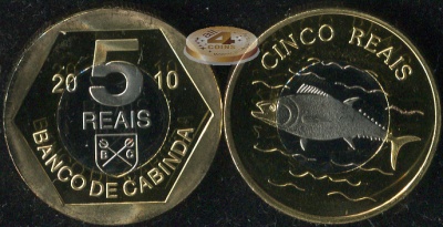 Кабинда. 5 риалов. 2010 (Unc. Биметалл)