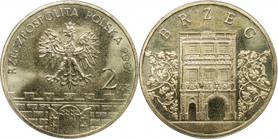 Польша. Монета 2 злотых. 2007 (KM#Y.615. Unc) Бжег