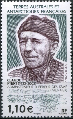 ФЮАТ. 2022. Клод Пьери, администратор ФЮАТ 1982-1987 (Почтовая марка. MNH OG)