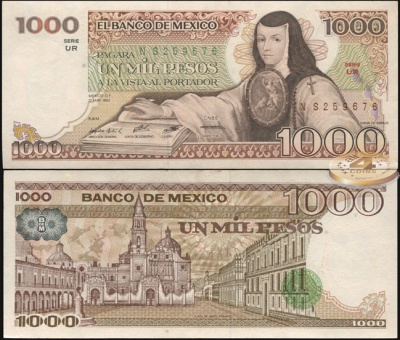 Мексика. 1000 песо (Unc) 1983