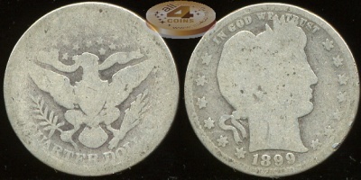 США. 25 центов. 1899 (G. Серебро)