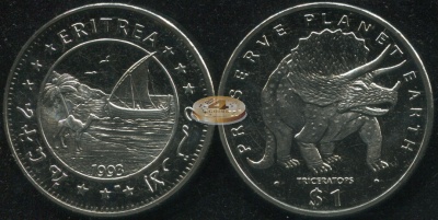 Эритрея. 1 доллар. 1993 (Unc)