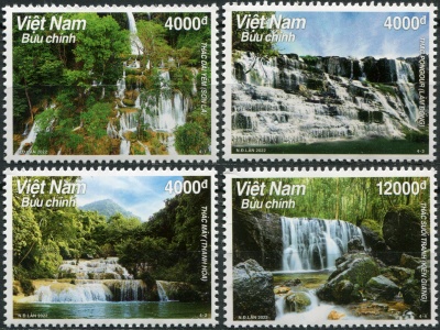 Вьетнам. 2022. Водопады Вьетнама (Серия Почтовых марок. MNH OG)