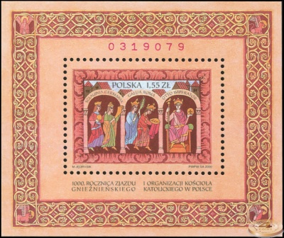 Польша. 2000. 1000 лет Конвенции в Гнезно (Блок. MNH OG)