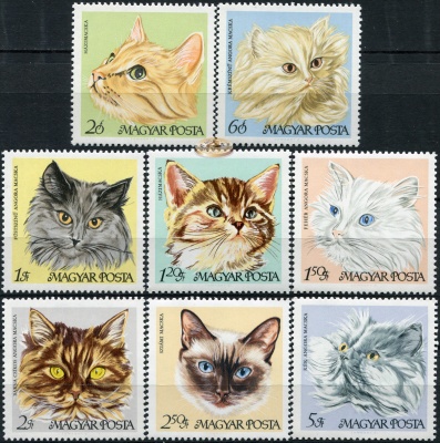 Венгрия. 1968. Домашние кошки (Серия. MNH OG)