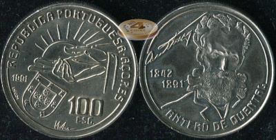 Азорские о-ва. 100 эскудо. 1991 (Unc)
