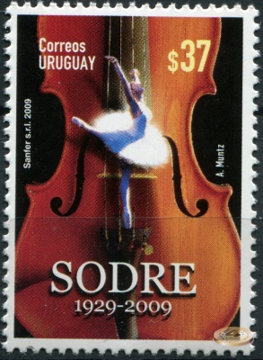 Уругвай. 2009. 80 лет SODRE (Почтовая марка. MNH OG)