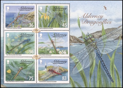 Олдерни. 2010. Стрекозы (Малый лист. MNH OG)