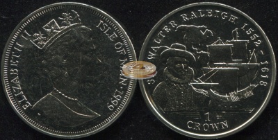 Остров Мэн. 1 крона. 1999 (Unc)