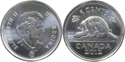 Канада. Монета 5 центов. 2012 (KM#491. Unc)