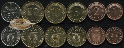Латвия. Набор №4 (6 монет) 1992-2007