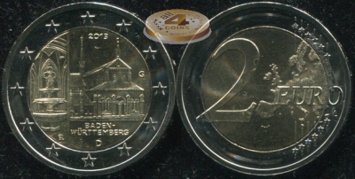 Германия. 2 евро. 2013.G (Unc. Биметалл)