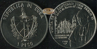 Куба. 1 песо. 1998 (Unc)