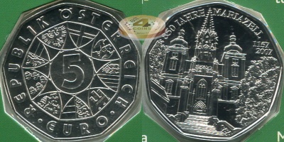 Австрия. 5 евро. 2007 (Unc. Серебро)