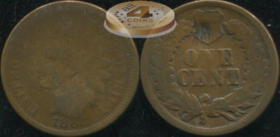 США. 1 цент. 1865 (aG/VG)