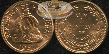 Гондурас. 1 центаво. 1957 (Unc)