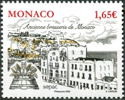 Монако. 2022. Старая пивоварня Монако (Почтовая марка. MNH OG)