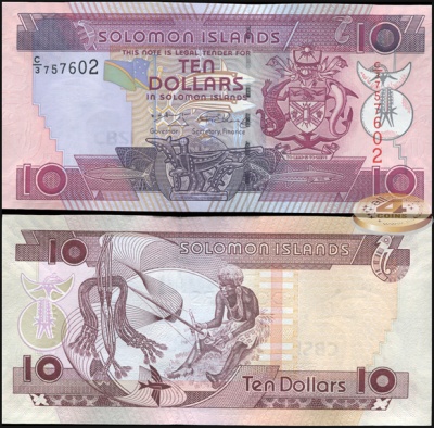 Соломоновы о-ва. 10 долларов (Unc) 2008