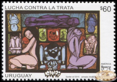 Уругвай. 2015. Борьба с торговлей людьми (Почтовая марка. MNH OG)