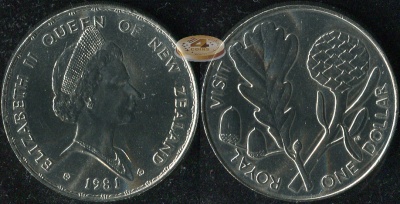 Новая Зеландия. 1 доллар. 1981 (Unc)