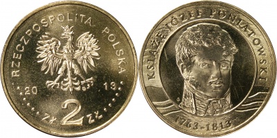 Польша. Монета 2 злотых. 2013 (KM#Y.873. Unc) 200 лет со дня смерти князя Юзефа Понятовского