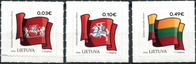 Литва. 2019. Исторические литовские флаги (Серия Почтовых марок. MNH OG)