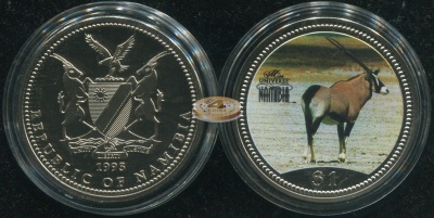 Намибия. 1 доллар. 1995 (Proof. Эмаль)