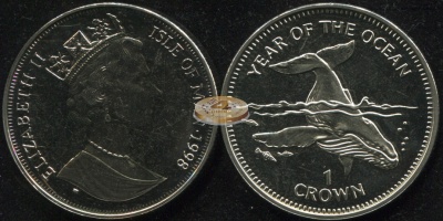 Остров Мэн. 1 крона. 1998 (Unc)
