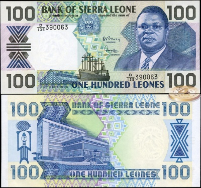Сьерра Леоне. 100 леоне (Unc) 1990
