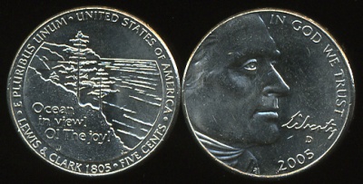 США. 5 центов. 2005.D (Unc)