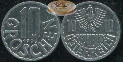 Австрия. 10 грошенов. 1996 (Unc)