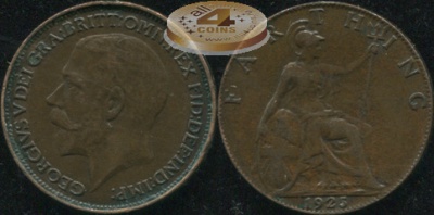 Великобритания. 1 фартинг. 1925. (XF+/XF)