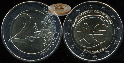 Германия. 2 евро. 2009 F (Unc. Биметалл)