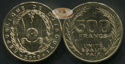 Джибути. 500 франков. 2010 (Unc)