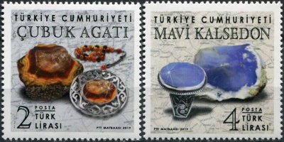 Турция. 2019. Полудрагоценные камни (Серия Почтовых марок. MNH OG)