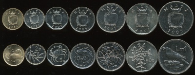 Мальта. Набор №1 (7 монет) 2001-05