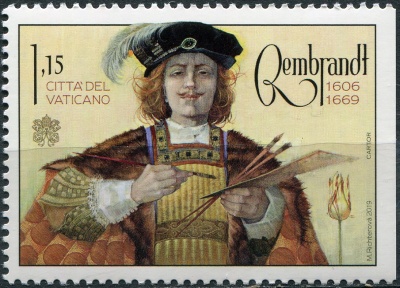 Ватикан. 2019. 350-летие со дня смерти Рембрандта (II) (Почтовая марка. MNH OG)