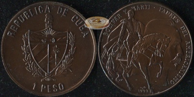 Куба. 1 песо. 1993 (Unc)
