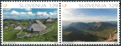 Словения. 2015. Альпы как среда обитания (Сцепка. MNH OG)