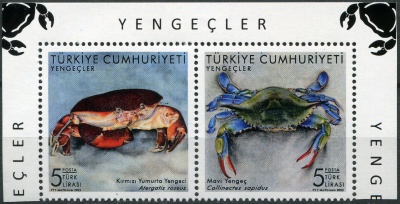 Турция. 2022. Крабы Турции (II) (Сцепка. MNH OG)