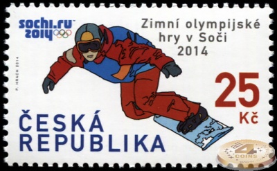 Чехия. 2014. XXII Зимняя Олимпиада. Сочи 2014 (Почтовая марка. MNH OG)