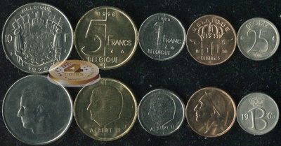Бельгия. Набор №1 (5 монет) 1965-1998