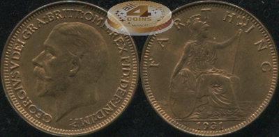 Великобритания. 1 фартинг. 1931. (Unc)