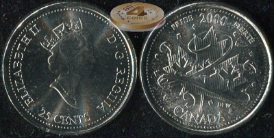 Канада. 25 центов. 2000 (Unc)