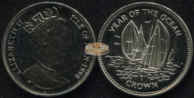 Остров Мэн. 1 крона. 1998 (Unc)